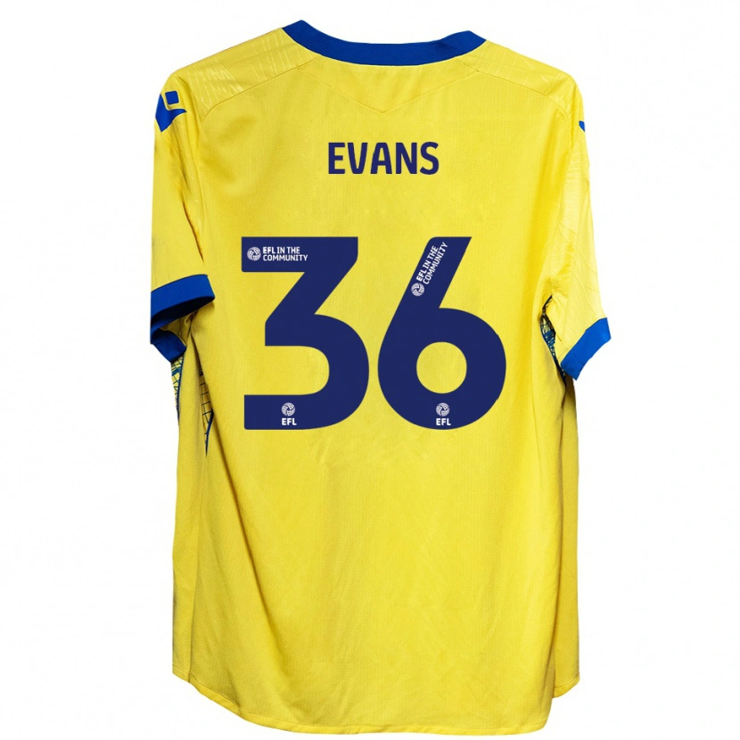 Danxen Herren Makise Evans #36 Gelb Blau Auswärtstrikot Trikot 2025/26 T-Shirt