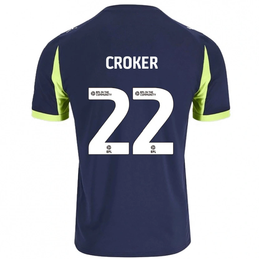Danxen Herren Phil Croker #22 Marine Fluoreszierendes Grün Auswärtstrikot Trikot 2025/26 T-Shirt