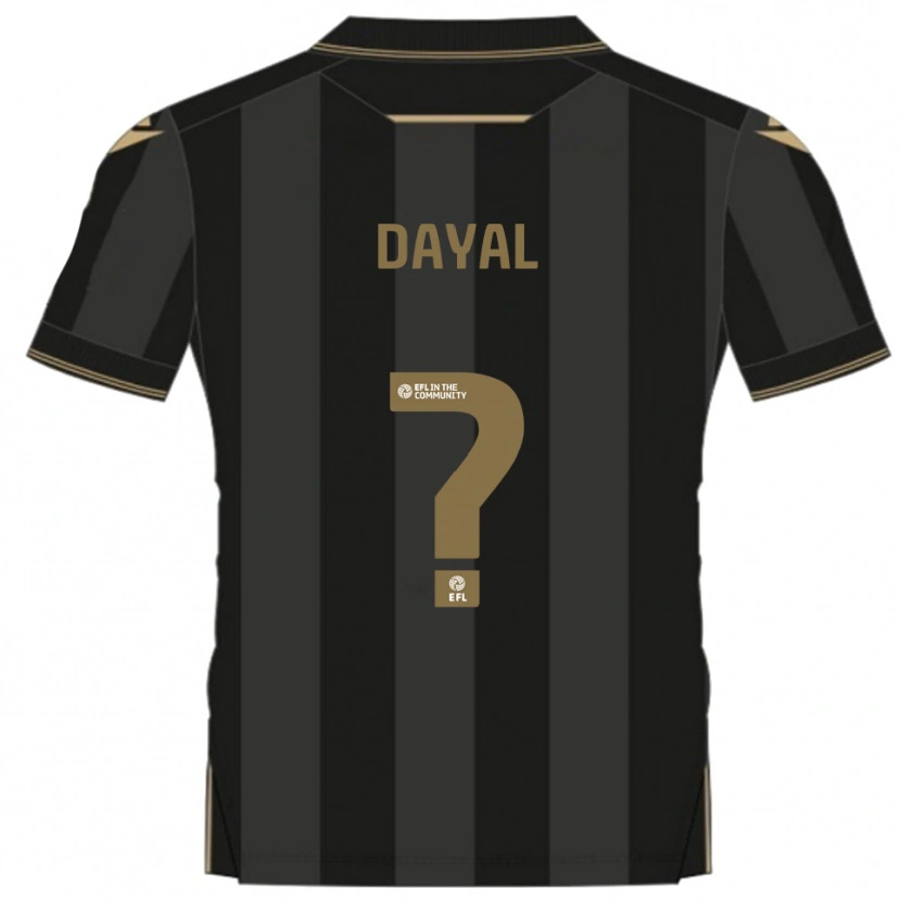 Danxen Herren Louie Dayal #0 Schwarz Gold Auswärtstrikot Trikot 2025/26 T-Shirt