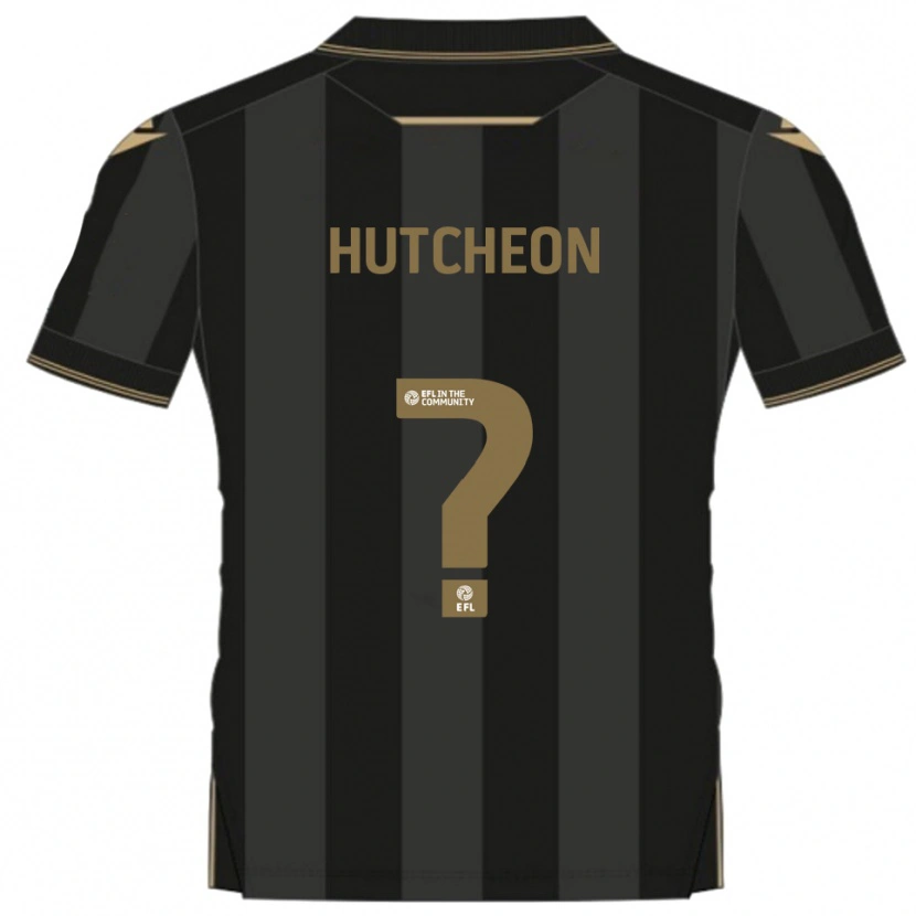 Danxen Herren George Hutcheon #0 Schwarz Gold Auswärtstrikot Trikot 2025/26 T-Shirt