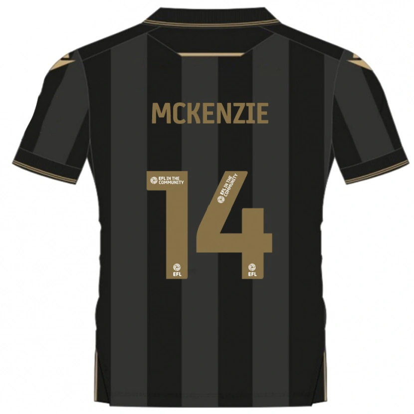 Danxen Herren Robbie Mckenzie #14 Schwarz Gold Auswärtstrikot Trikot 2025/26 T-Shirt