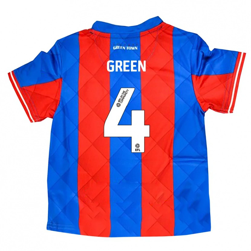 Danxen Herren Kieran Green #4 Blau Rot Weiß Auswärtstrikot Trikot 2025/26 T-Shirt