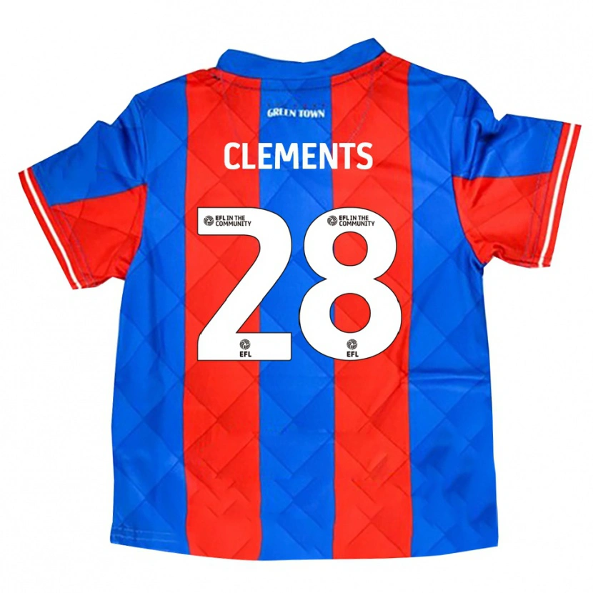 Danxen Herren Charlie Clements #28 Blau Rot Weiß Auswärtstrikot Trikot 2025/26 T-Shirt