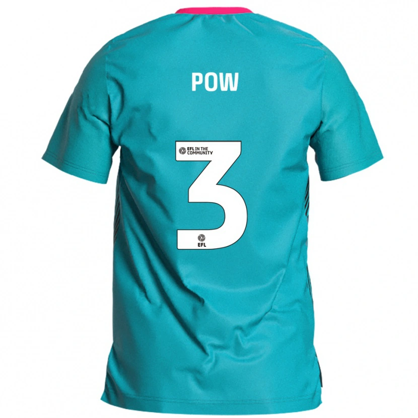 Danxen Herren Adam Pow #3 Himmelblau Pink Auswärtstrikot Trikot 2025/26 T-Shirt