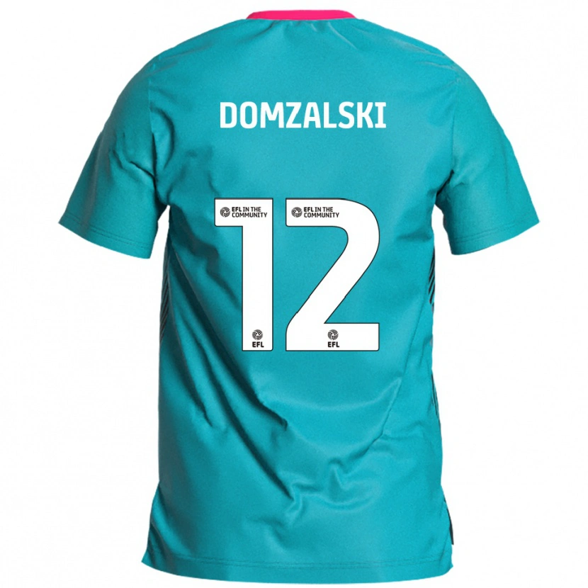 Danxen Herren Ollie Domzalski #12 Himmelblau Pink Auswärtstrikot Trikot 2025/26 T-Shirt