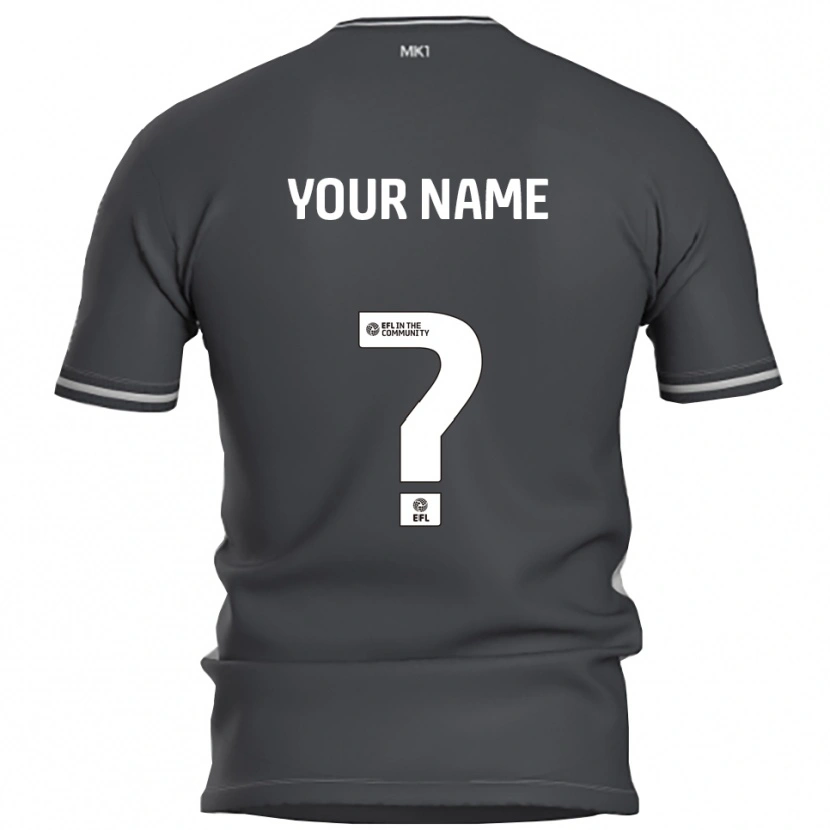 Danxen Herren Ihren Namen #0 Grau Silber Auswärtstrikot Trikot 2025/26 T-Shirt