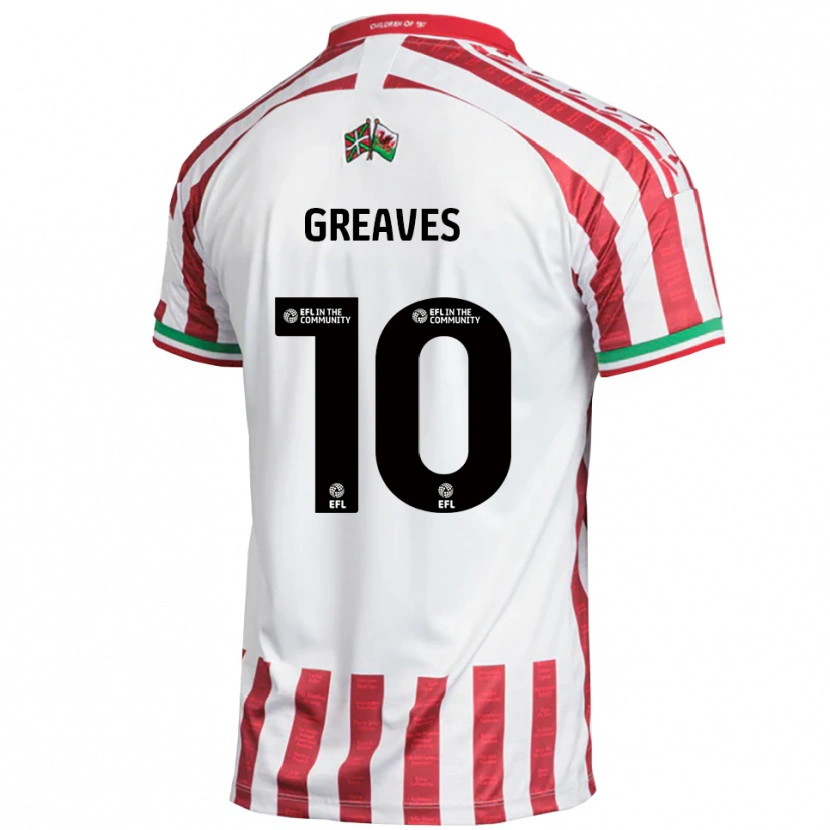 Danxen Herren Oliver Greaves #10 Rot Weiß Auswärtstrikot Trikot 2025/26 T-Shirt