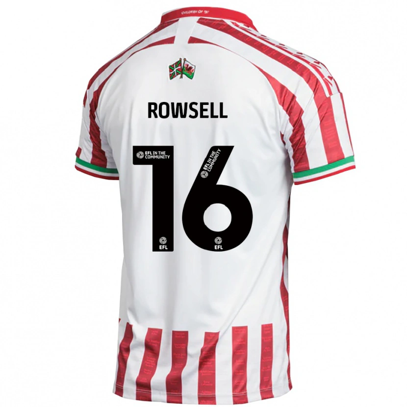 Danxen Herren Declan Rowsell #16 Rot Weiß Auswärtstrikot Trikot 2025/26 T-Shirt
