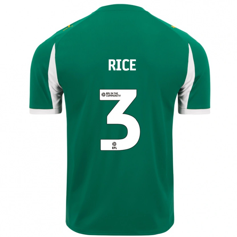 Danxen Herren Alfie Rice #3 Grün Weiß Auswärtstrikot Trikot 2025/26 T-Shirt