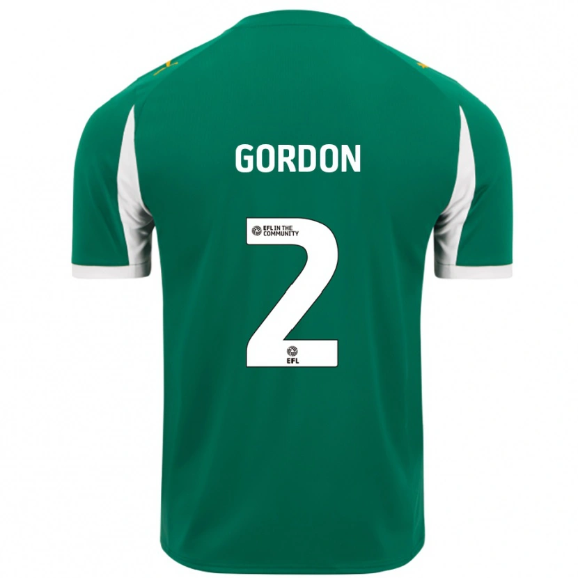 Danxen Herren Kellan Gordon #2 Grün Weiß Auswärtstrikot Trikot 2025/26 T-Shirt