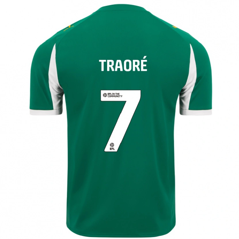 Danxen Herren Maï Traoré #7 Grün Weiß Auswärtstrikot Trikot 2025/26 T-Shirt