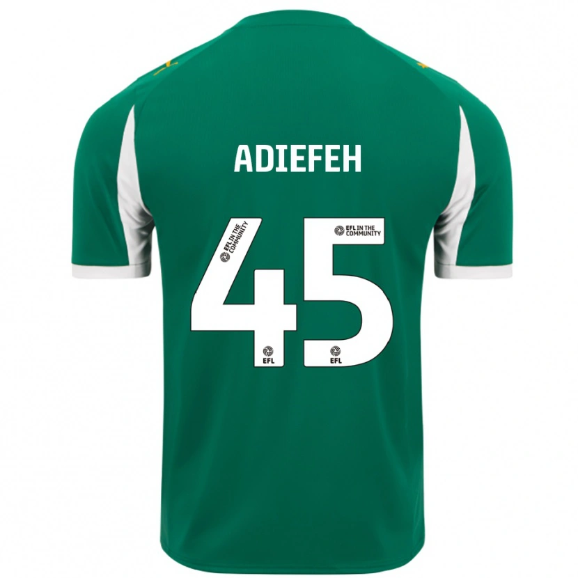 Danxen Herren Daniel Adiefeh #45 Grün Weiß Auswärtstrikot Trikot 2025/26 T-Shirt