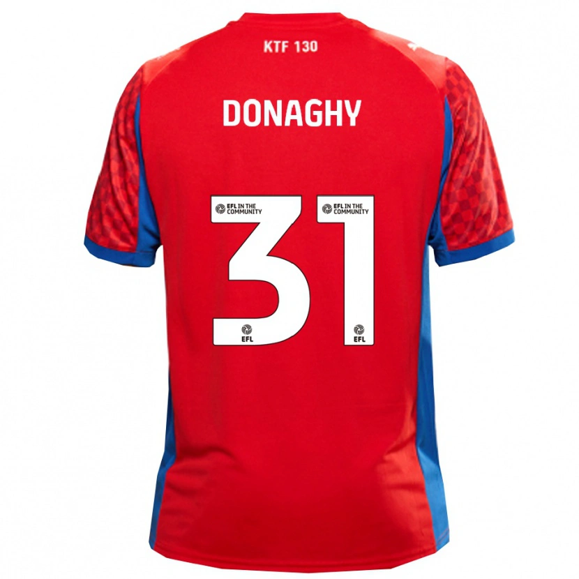 Danxen Herren Tom Donaghy #31 Rot Blau Auswärtstrikot Trikot 2025/26 T-Shirt