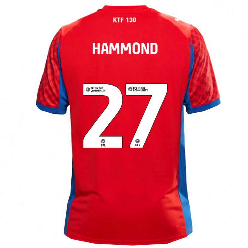 Danxen Herren Oliver Hammond #27 Rot Blau Auswärtstrikot Trikot 2025/26 T-Shirt