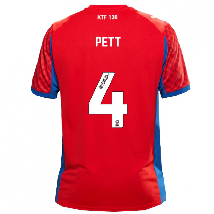 Danxen Herren Tom Pett #4 Rot Blau Auswärtstrikot Trikot 2025/26 T-Shirt