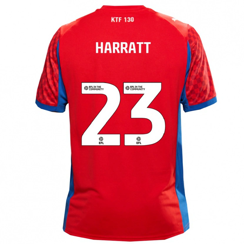 Danxen Herren Kian Harratt #23 Rot Blau Auswärtstrikot Trikot 2025/26 T-Shirt