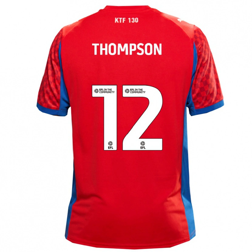 Danxen Herren Jaheim Thompson #12 Rot Blau Auswärtstrikot Trikot 2025/26 T-Shirt