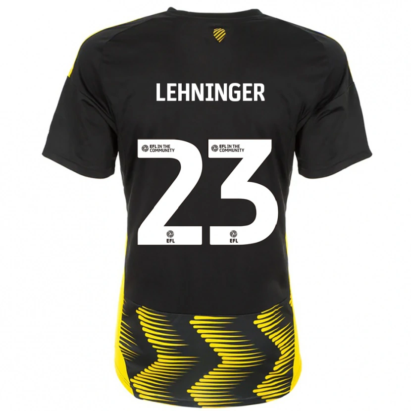 Danxen Herren Saskia Lehninger #23 Schwarz Gelb Auswärtstrikot Trikot 2025/26 T-Shirt