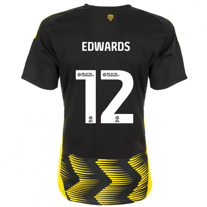 Danxen Herren Tom Edwards #12 Schwarz Gelb Auswärtstrikot Trikot 2025/26 T-Shirt