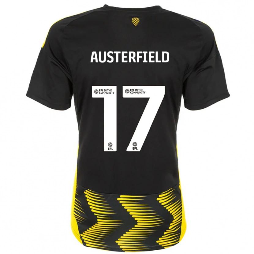Danxen Herren Josh Austerfield #17 Schwarz Gelb Auswärtstrikot Trikot 2025/26 T-Shirt