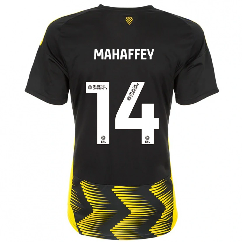 Danxen Herren Caitlin Mahaffey #14 Schwarz Gelb Auswärtstrikot Trikot 2025/26 T-Shirt