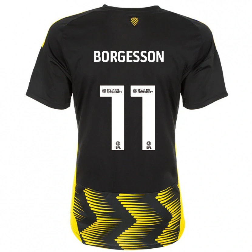 Danxen Herren Blayz Borgesson #11 Schwarz Gelb Auswärtstrikot Trikot 2025/26 T-Shirt