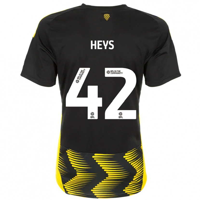 Danxen Herren Marshall Heys #42 Schwarz Gelb Auswärtstrikot Trikot 2025/26 T-Shirt