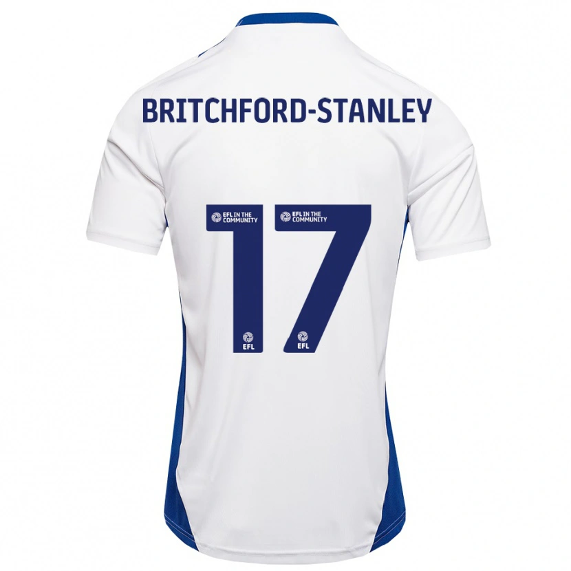 Danxen Herren Conor Britchford-Stanley #17 Weiß Blau Auswärtstrikot Trikot 2025/26 T-Shirt