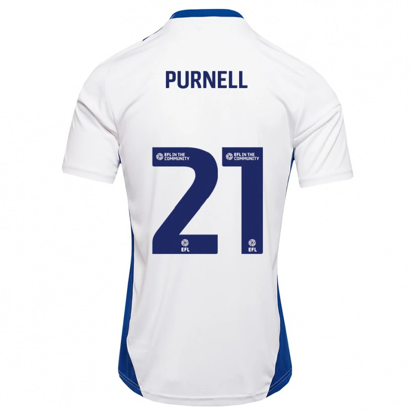 Danxen Herren Grace Purnell #21 Weiß Blau Auswärtstrikot Trikot 2025/26 T-Shirt