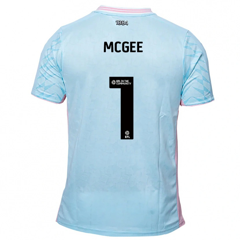 Danxen Herren Luke Mcgee #1 Himmelblau Pink Auswärtstrikot Trikot 2025/26 T-Shirt
