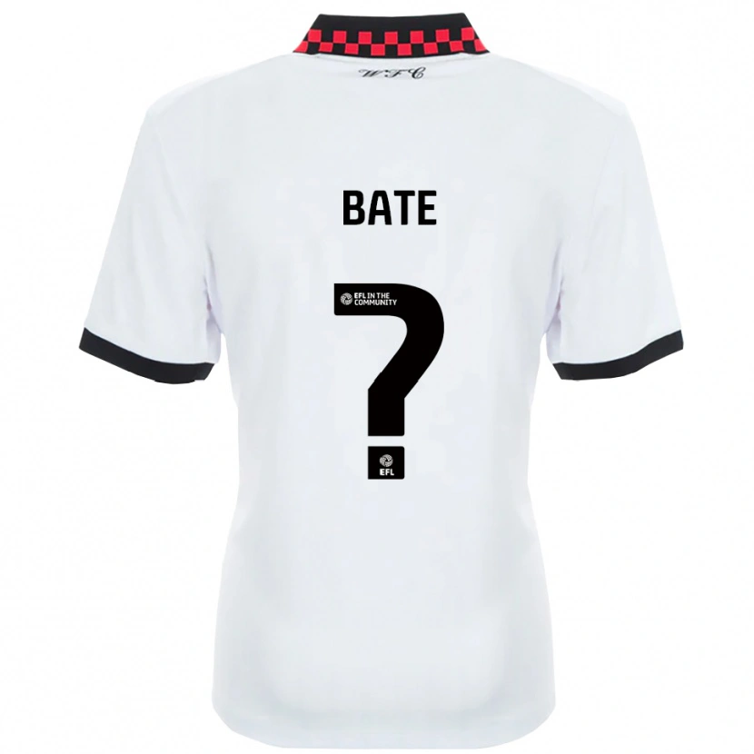 Danxen Herren Rhiannon Bate #0 Weiß Schwarz Auswärtstrikot Trikot 2025/26 T-Shirt
