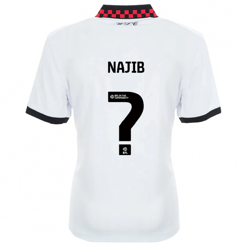 Danxen Herren Saanya Najib #0 Weiß Schwarz Auswärtstrikot Trikot 2025/26 T-Shirt
