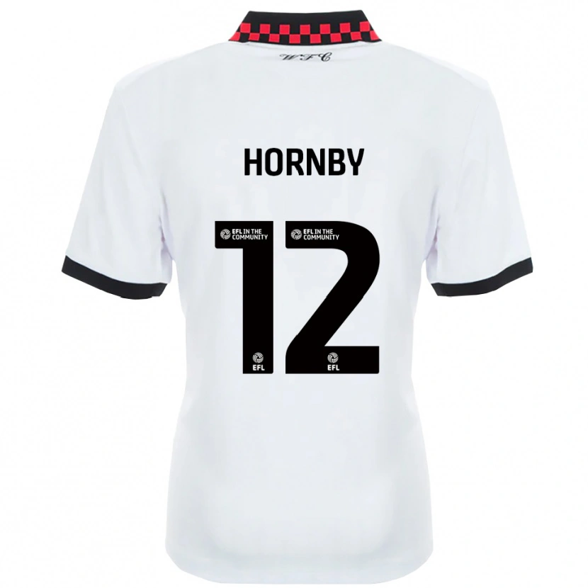 Danxen Herren Sam Hornby #12 Weiß Schwarz Auswärtstrikot Trikot 2025/26 T-Shirt