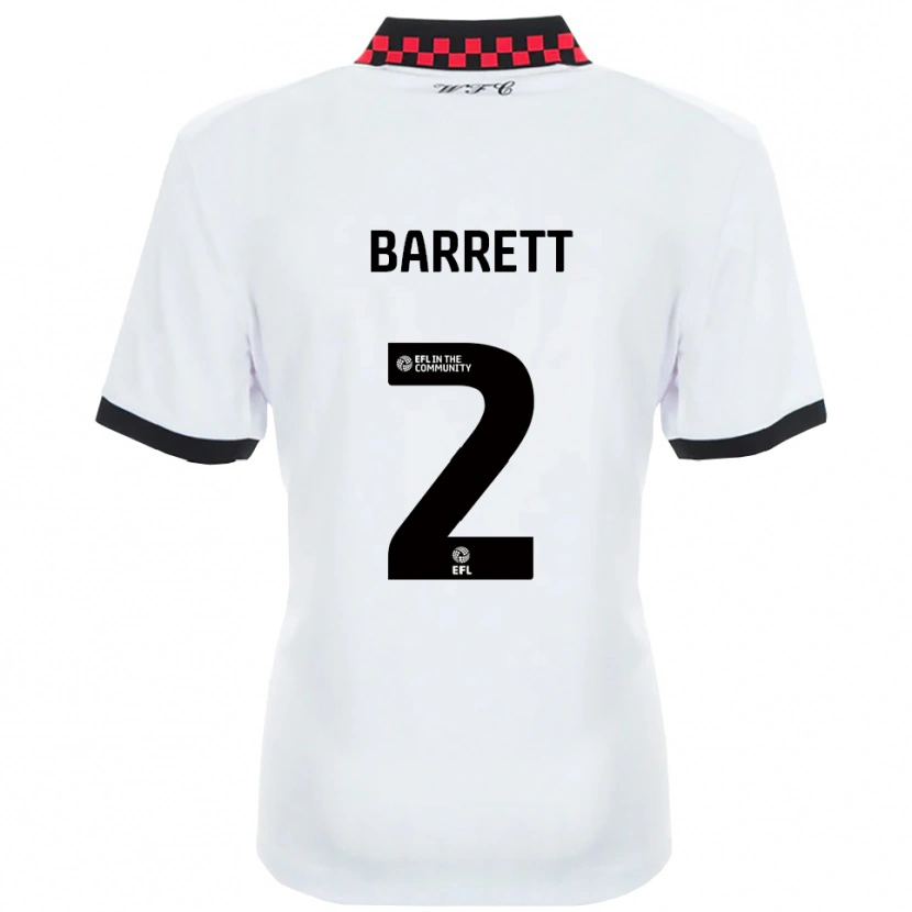 Danxen Herren Connor Barrett #2 Weiß Schwarz Auswärtstrikot Trikot 2025/26 T-Shirt