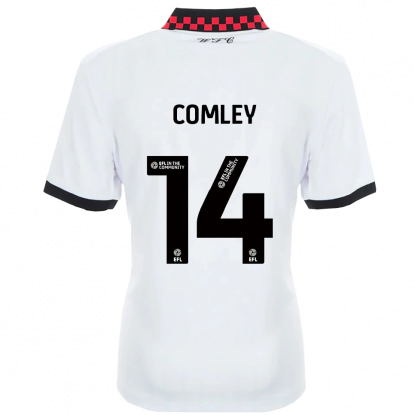 Danxen Herren Brandon Comley #14 Weiß Schwarz Auswärtstrikot Trikot 2025/26 T-Shirt