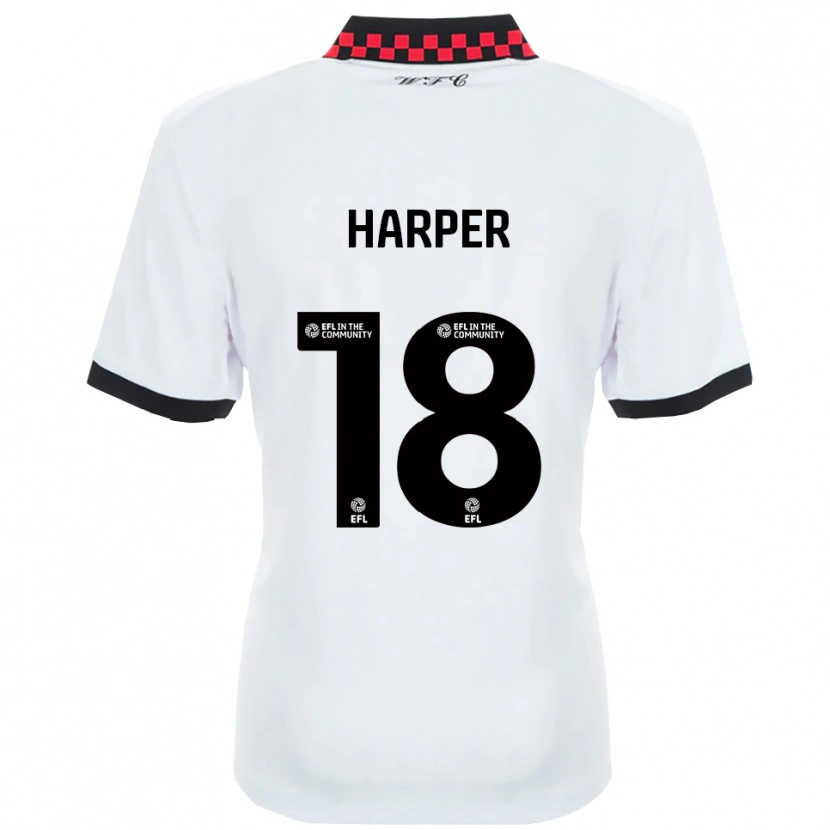 Danxen Herren Vincent Harper #18 Weiß Schwarz Auswärtstrikot Trikot 2025/26 T-Shirt