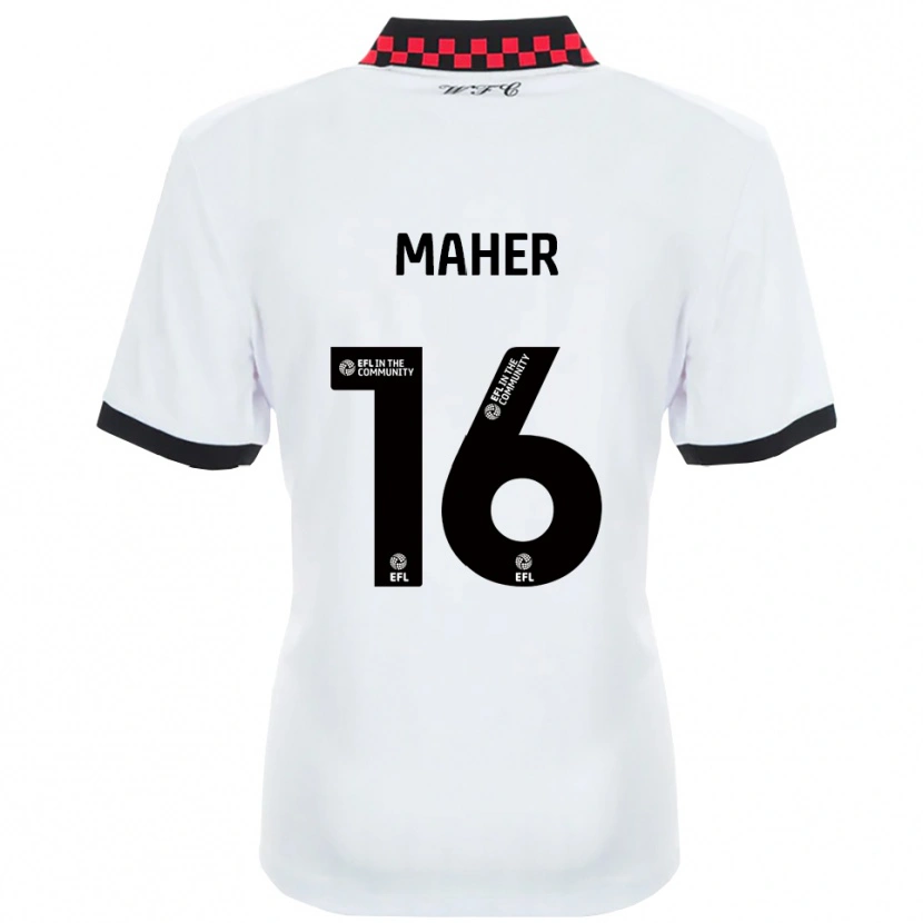 Danxen Herren Ronan Maher #16 Weiß Schwarz Auswärtstrikot Trikot 2025/26 T-Shirt