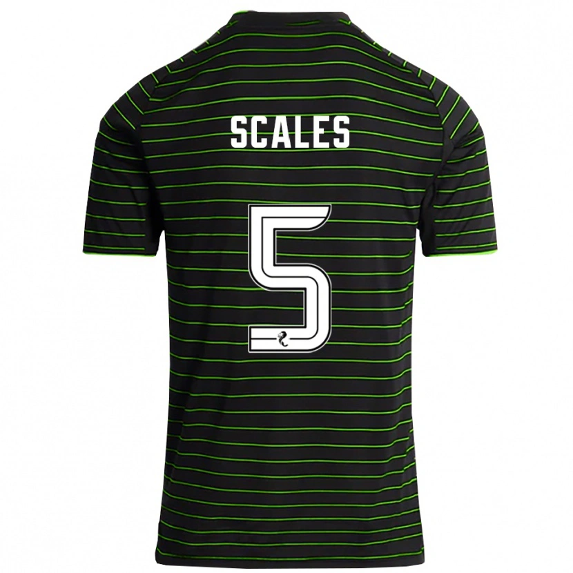 Danxen Herren Liam Scales #5 Schwarz Grün Auswärtstrikot Trikot 2025/26 T-Shirt