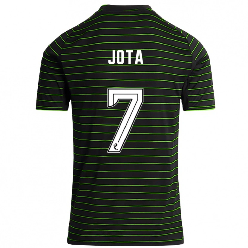 Danxen Herren Jota #7 Schwarz Grün Auswärtstrikot Trikot 2025/26 T-Shirt