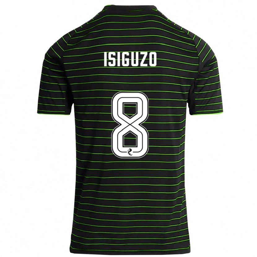 Danxen Herren Samuel Isiguzo #8 Schwarz Grün Auswärtstrikot Trikot 2025/26 T-Shirt