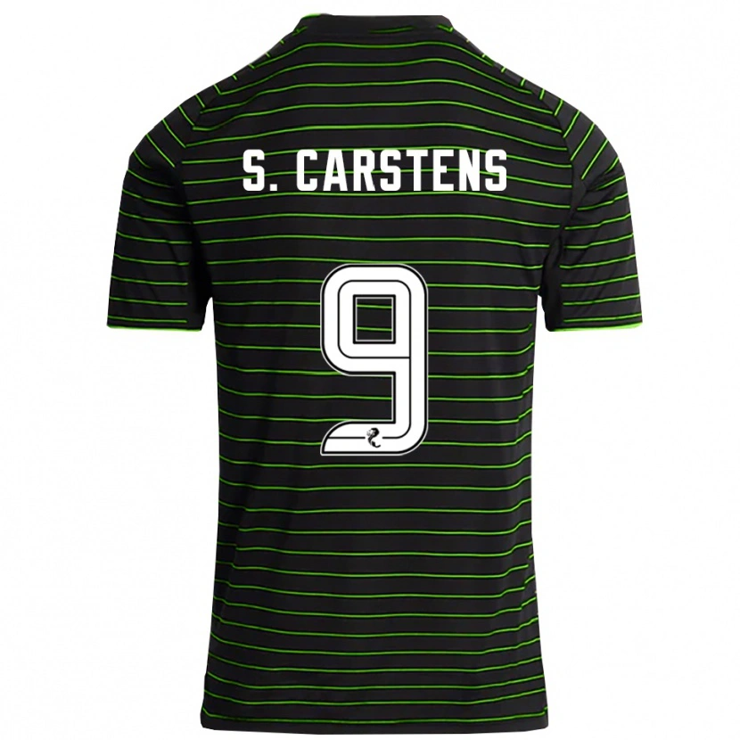 Danxen Herren Signe Carstens #9 Schwarz Grün Auswärtstrikot Trikot 2025/26 T-Shirt