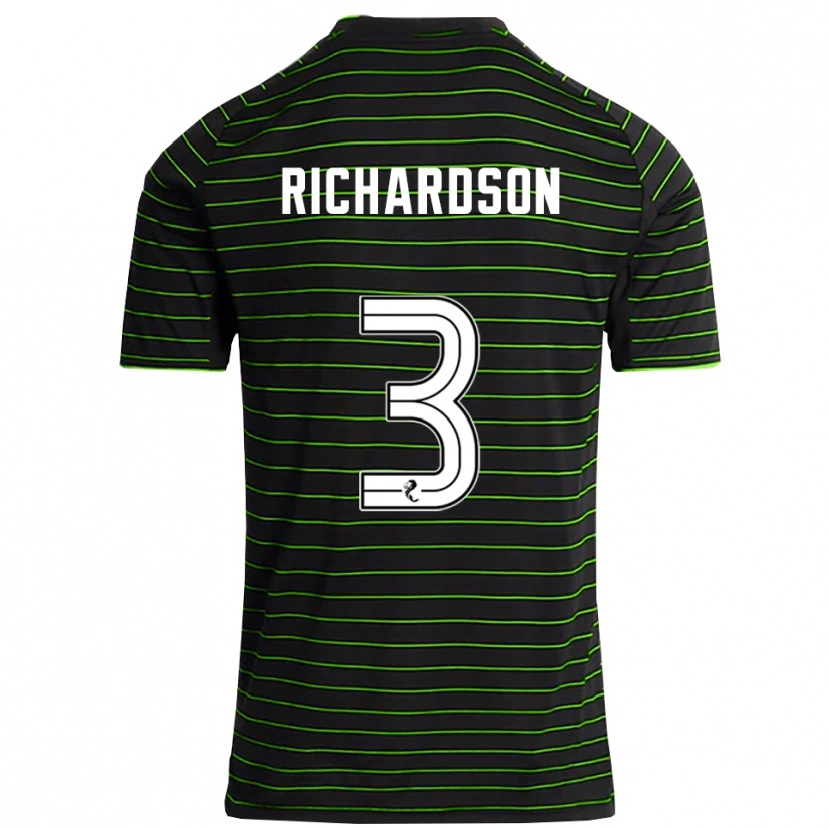 Danxen Herren Amy Richardson #3 Schwarz Grün Auswärtstrikot Trikot 2025/26 T-Shirt