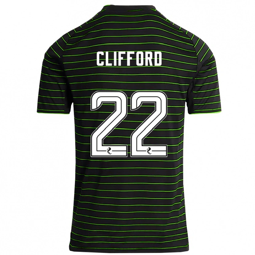 Danxen Herren Lucy Ashworth-Clifford #22 Schwarz Grün Auswärtstrikot Trikot 2025/26 T-Shirt