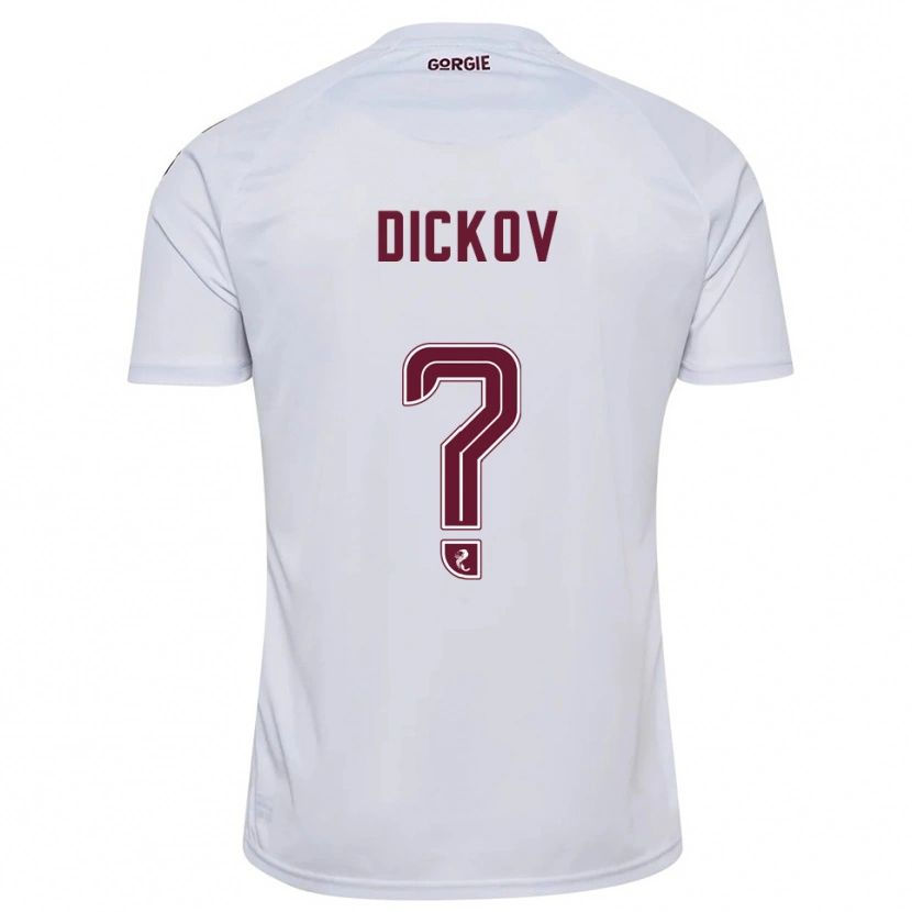 Danxen Herren Sam Dickov #0 Weiß Burgunderrot Auswärtstrikot Trikot 2025/26 T-Shirt