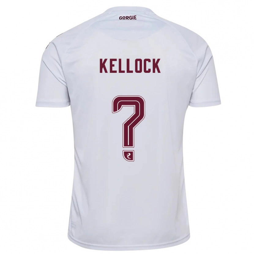 Danxen Herren Peter Kellock #0 Weiß Burgunderrot Auswärtstrikot Trikot 2025/26 T-Shirt