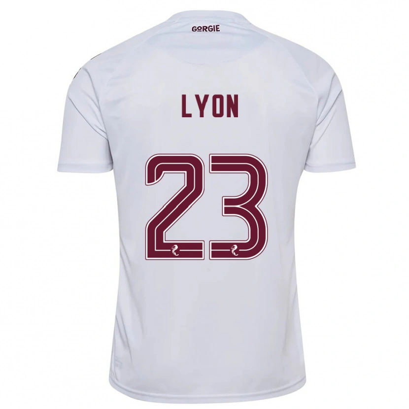 Danxen Herren Jack Lyon #23 Weiß Burgunderrot Auswärtstrikot Trikot 2025/26 T-Shirt