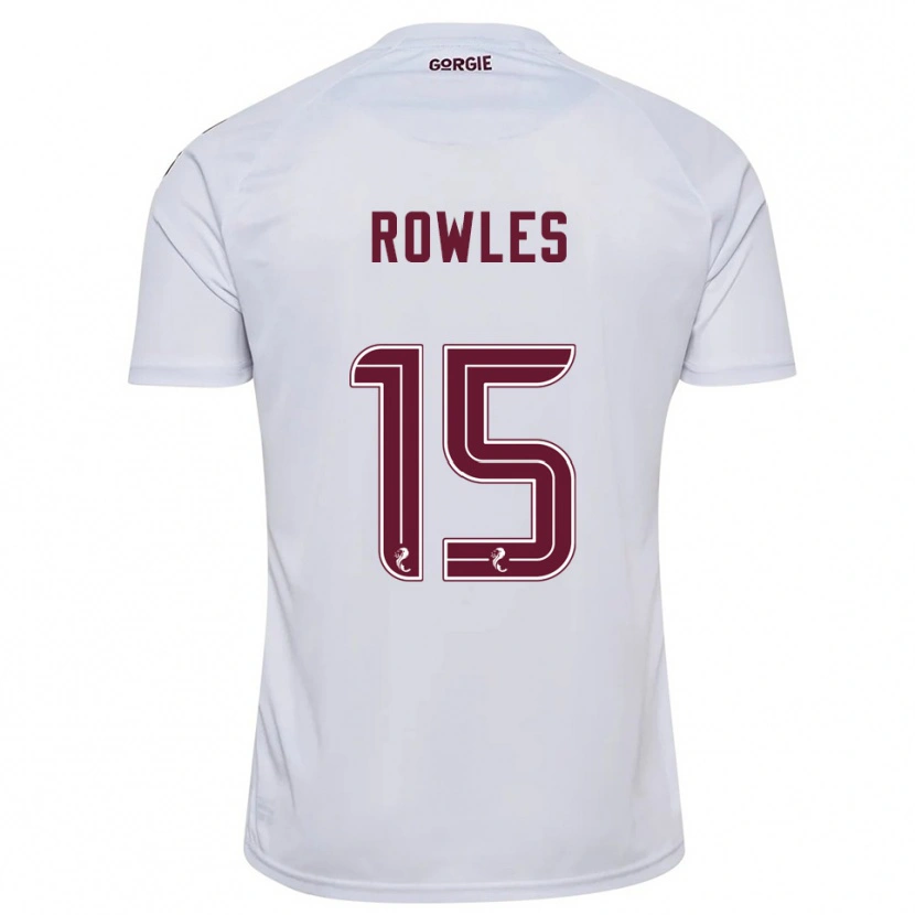 Danxen Herren Kye Rowles #15 Weiß Burgunderrot Auswärtstrikot Trikot 2025/26 T-Shirt