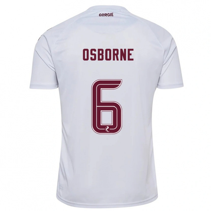 Danxen Herren Alfie Osborne #6 Weiß Burgunderrot Auswärtstrikot Trikot 2025/26 T-Shirt