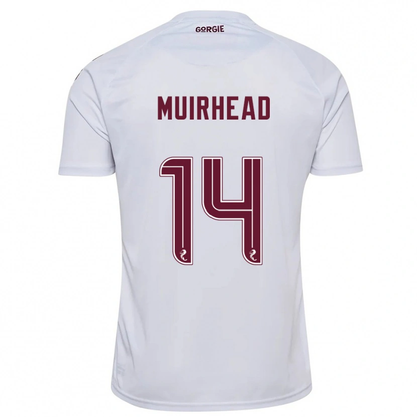 Danxen Herren Owen Muirhead #14 Weiß Burgunderrot Auswärtstrikot Trikot 2025/26 T-Shirt