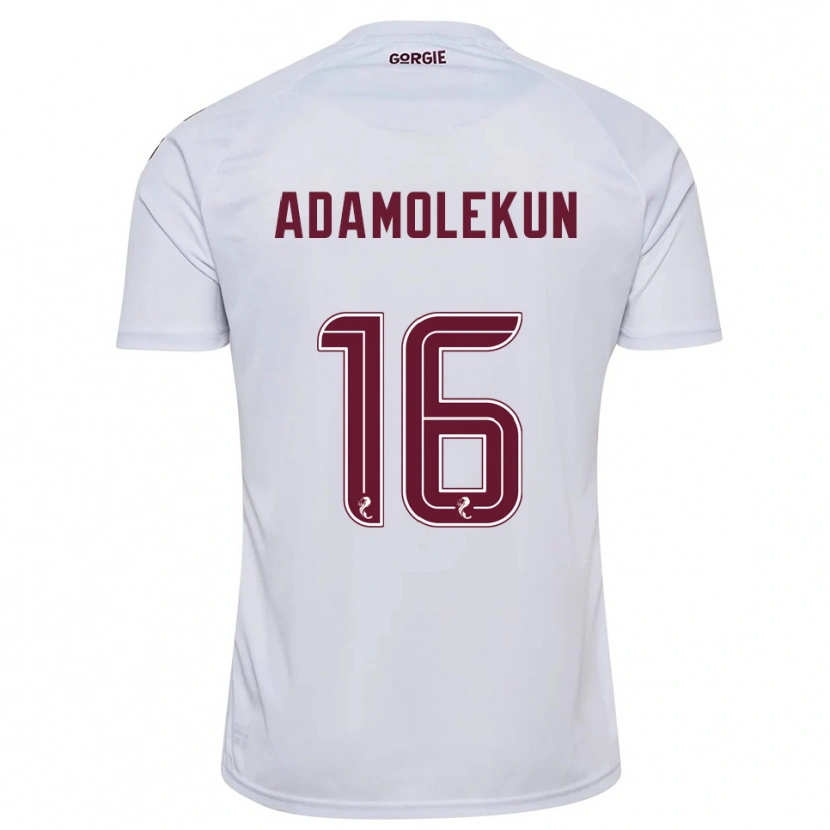 Danxen Herren Olufolasade Adamolekun #16 Weiß Burgunderrot Auswärtstrikot Trikot 2025/26 T-Shirt